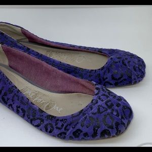 Tom’s Purple Leopard Ballet Flats